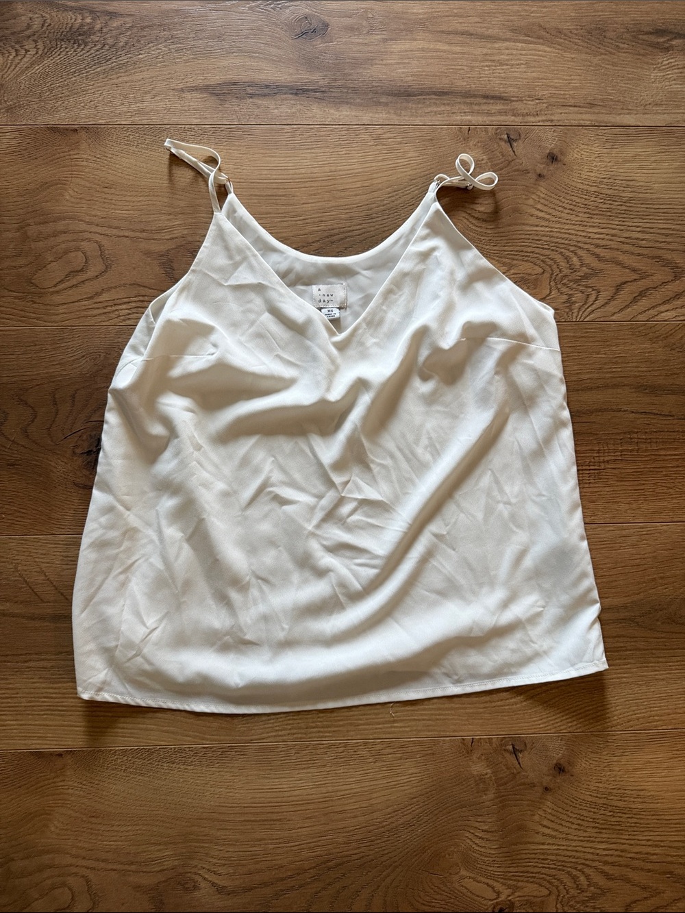 a new day Cream V-Neck Adjustable Strap Cami